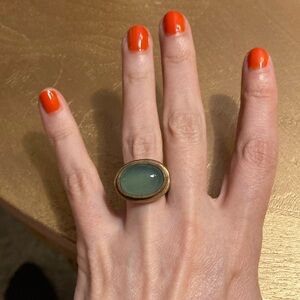 Sundance 18K Gold Plated Sterling Silver Cabachon Statement Ring